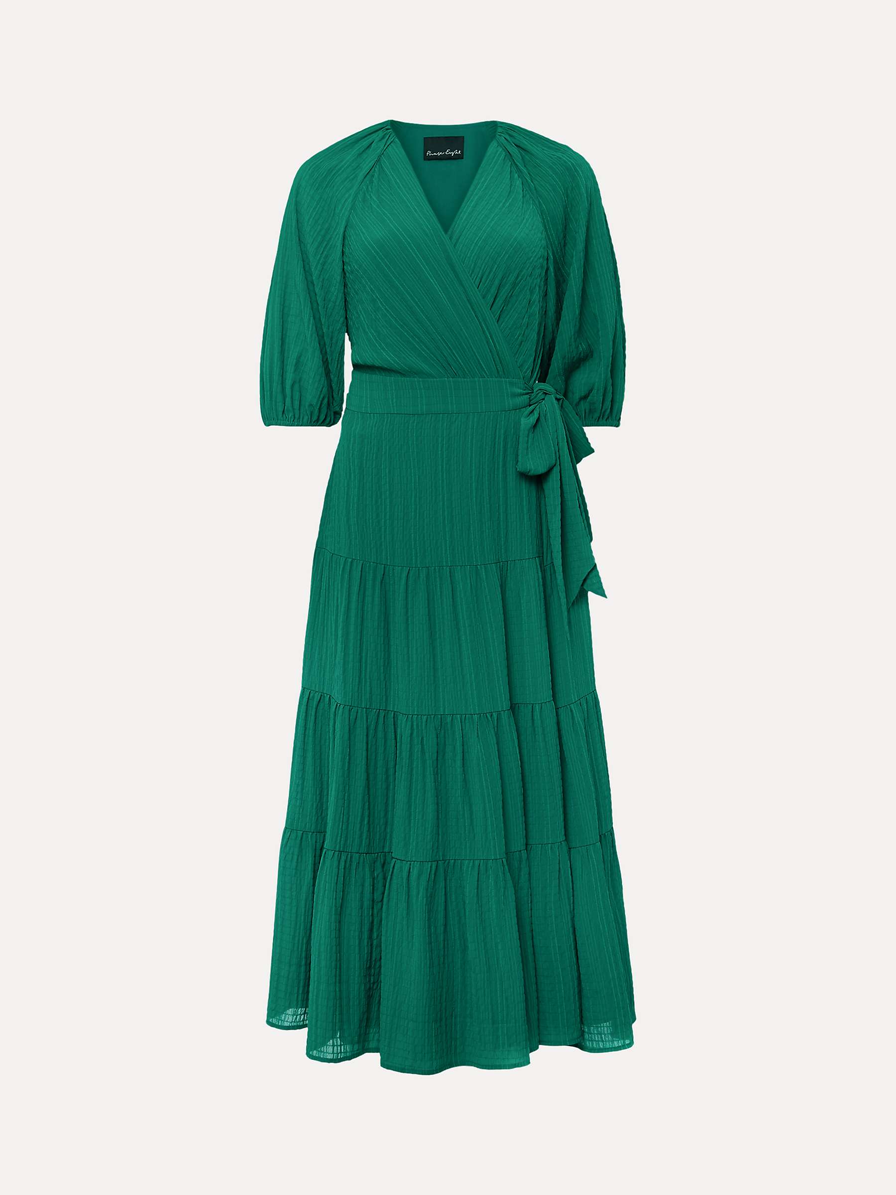 Phase Eight Morven Wrap Midi Dress, Bright Green at John Lewis & Partners
