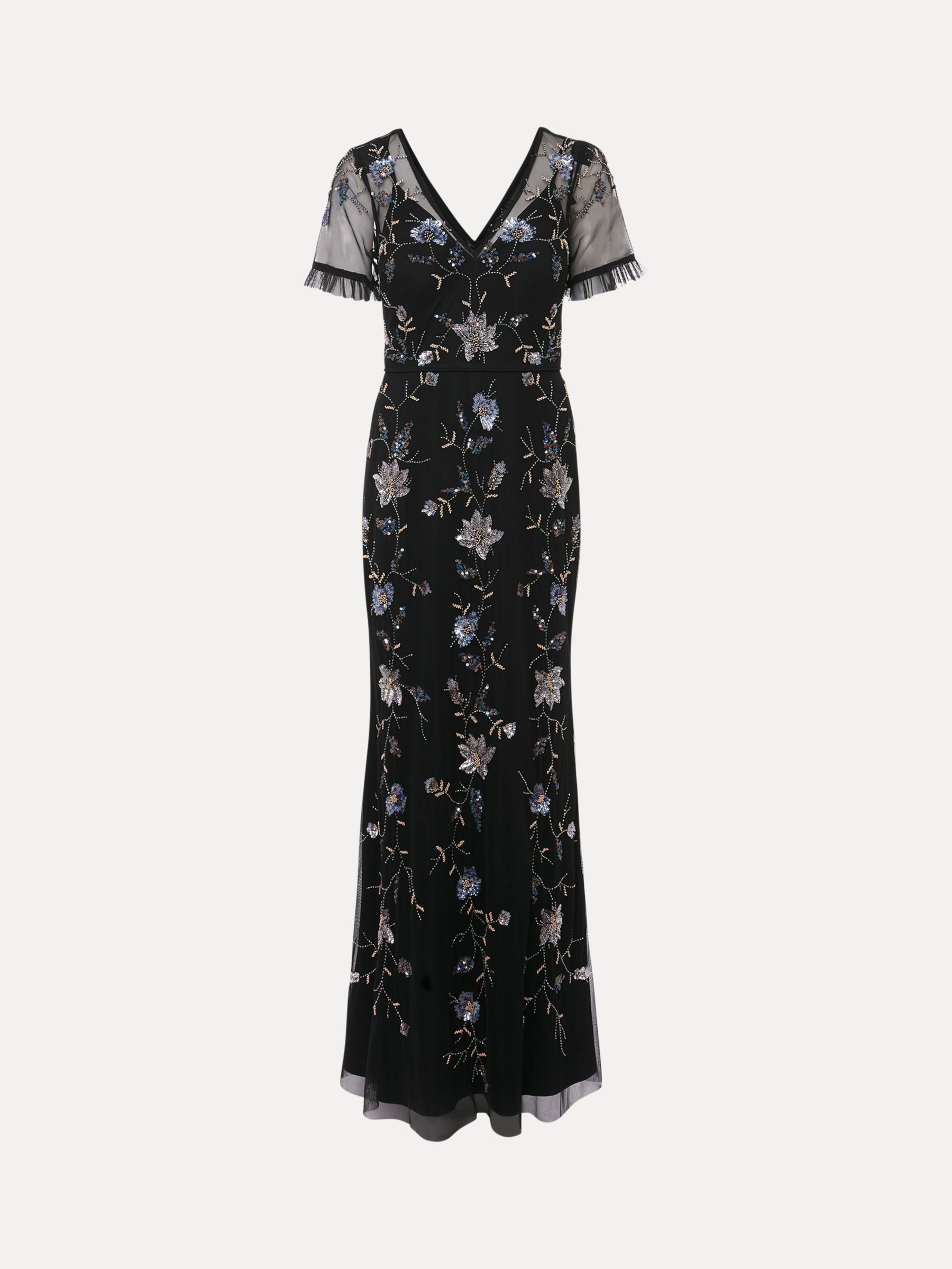 Buy Phase Eight Sierra Sequin Maxi Dress, Black/Multi Online at johnlewis.com