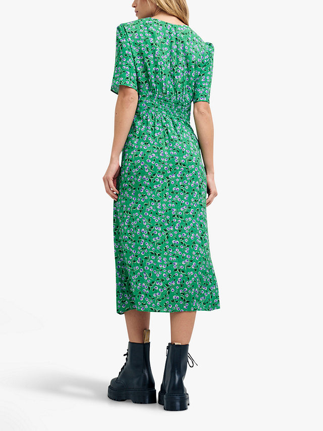 Nobody's Child Alexa Alora Cherry Print Tea Dress, Green, 6