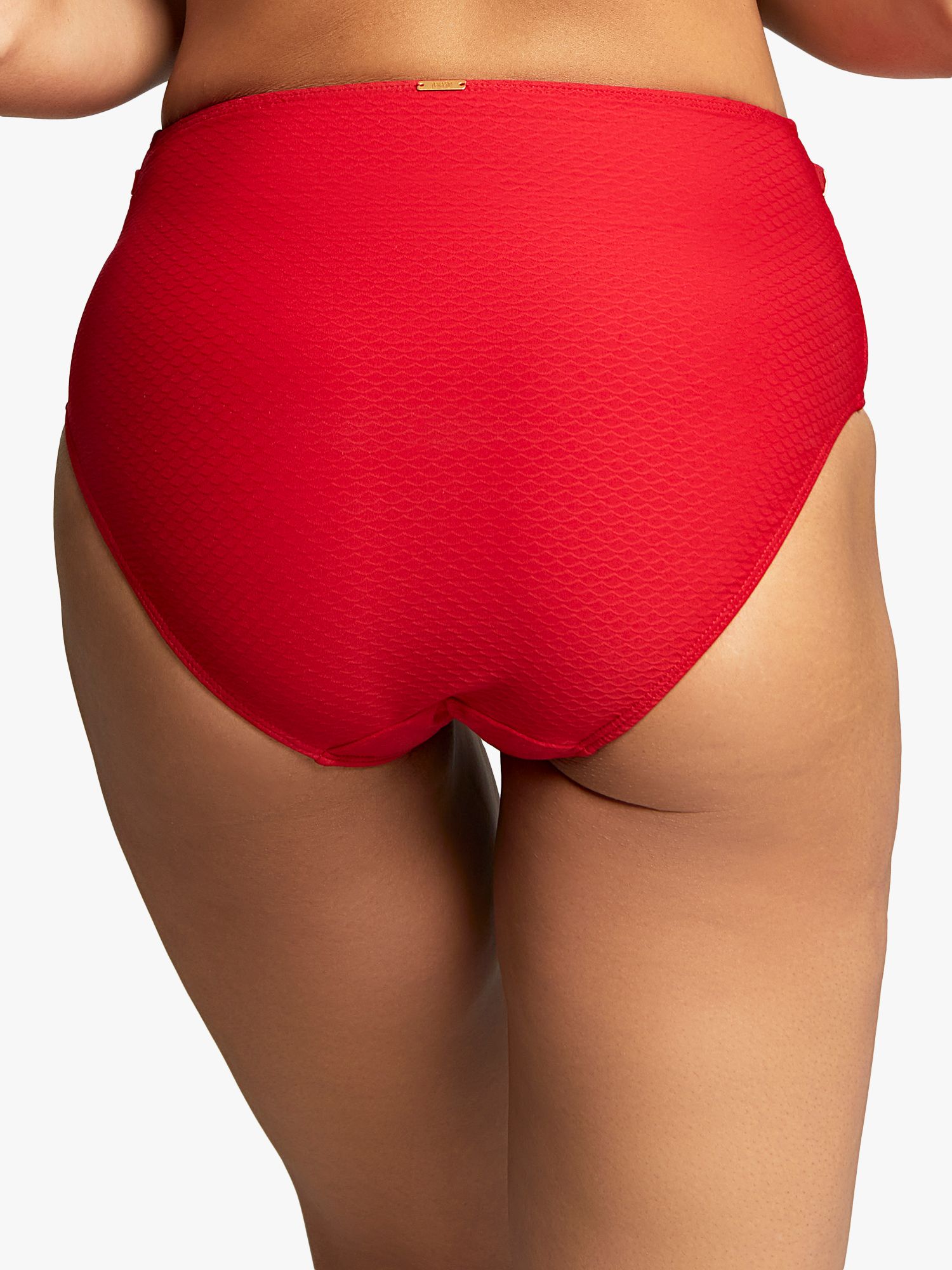 Panache Marianna High Waist Bikini Bottoms, Crimson, 8