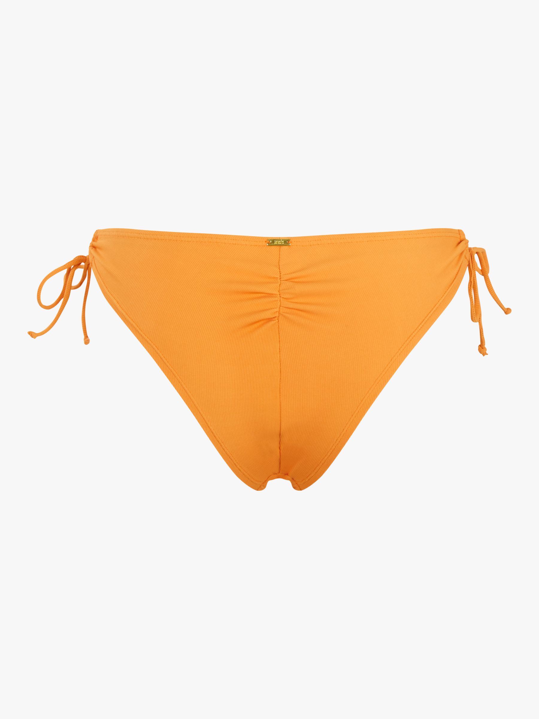 Panache Golden Hour Tie Side Brazilian Bikini Bottoms, Orange Zest at ...