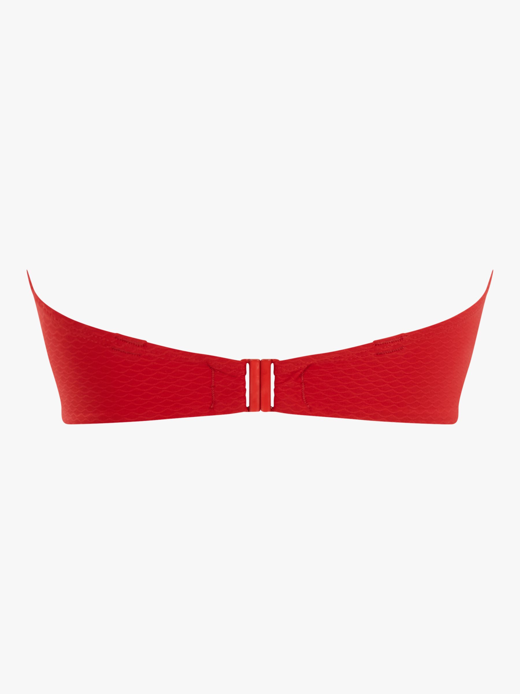 Panache Marianna Bandeau Bikini Top, Crimson, 32GG