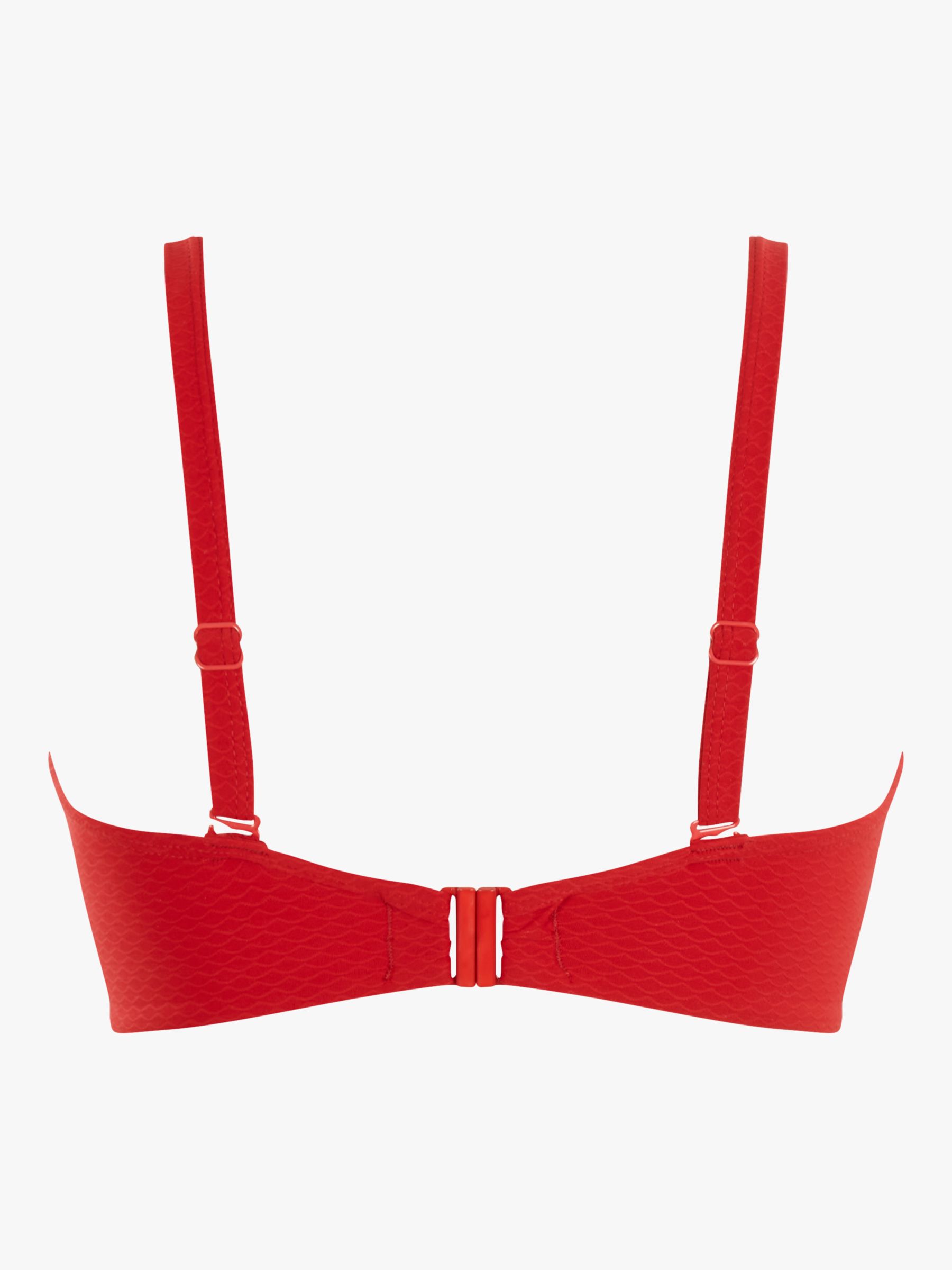 Panache Marianna Bandeau Bikini Top, Crimson, 32GG