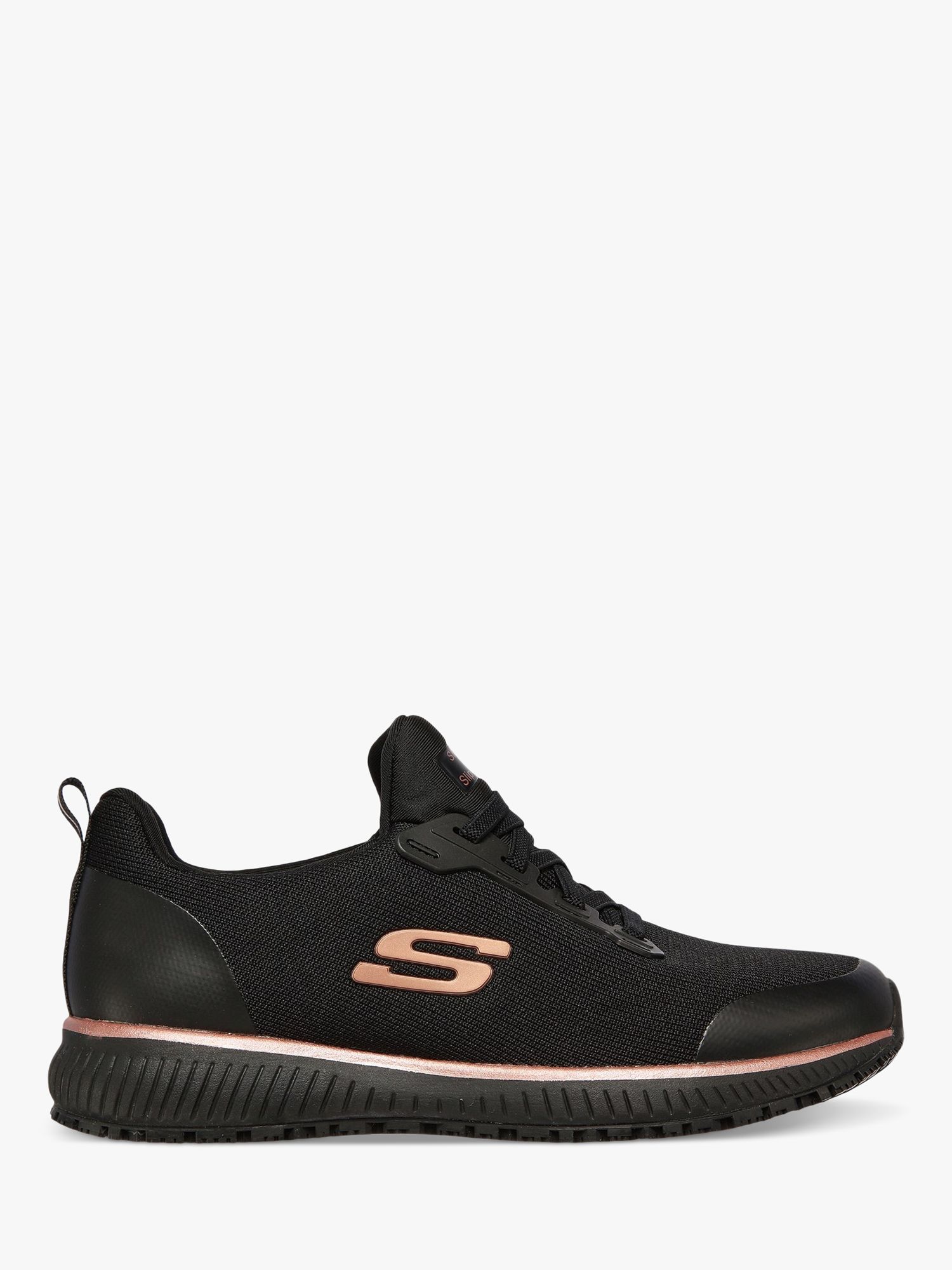 Skechers Squad SR Occupational Shoes, Black at John Lewis & Partners