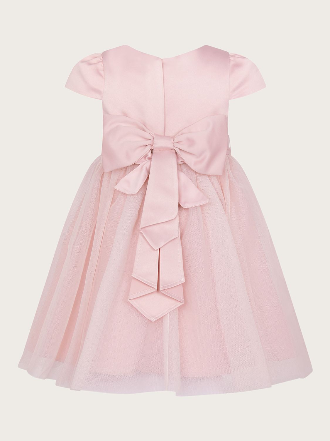 Monsoon Baby Sew Tulle Bridesmaids Dress, Pink, 0-3 months
