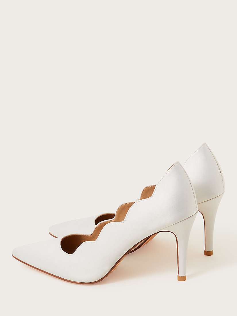 Buy Monsoon Scalloped Court Shoes, Ivory Online at johnlewis.com