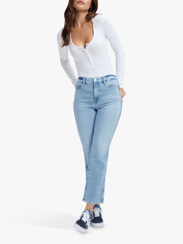 Straight leg jeans hot sale for curves