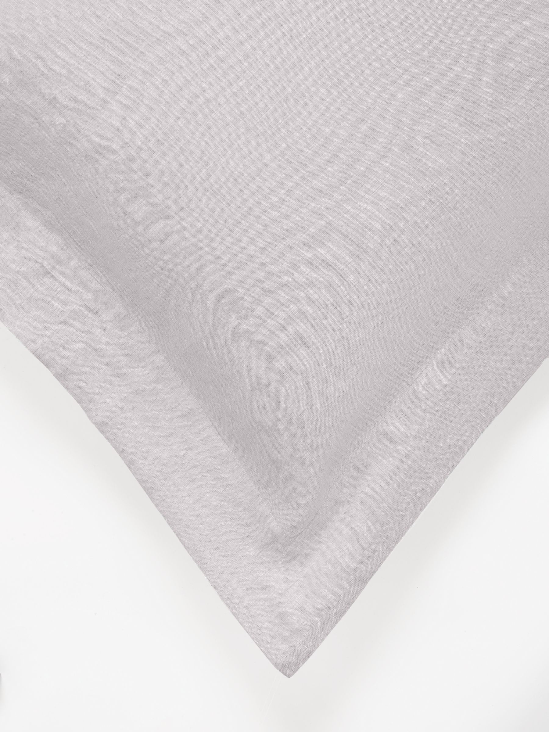 John Lewis Comfy & Relaxed Washed Linen Pair Standard Pillowcase, Pale Grey