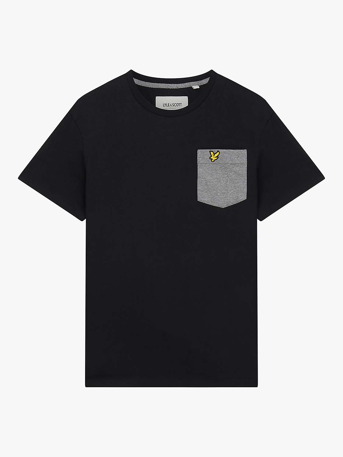 Buy Lyle & Scott Contrast Pocket T-Shirt, Black Online at johnlewis.com