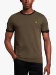 Lyle & Scott Ringer T-Shirt, Olive/Jet Black