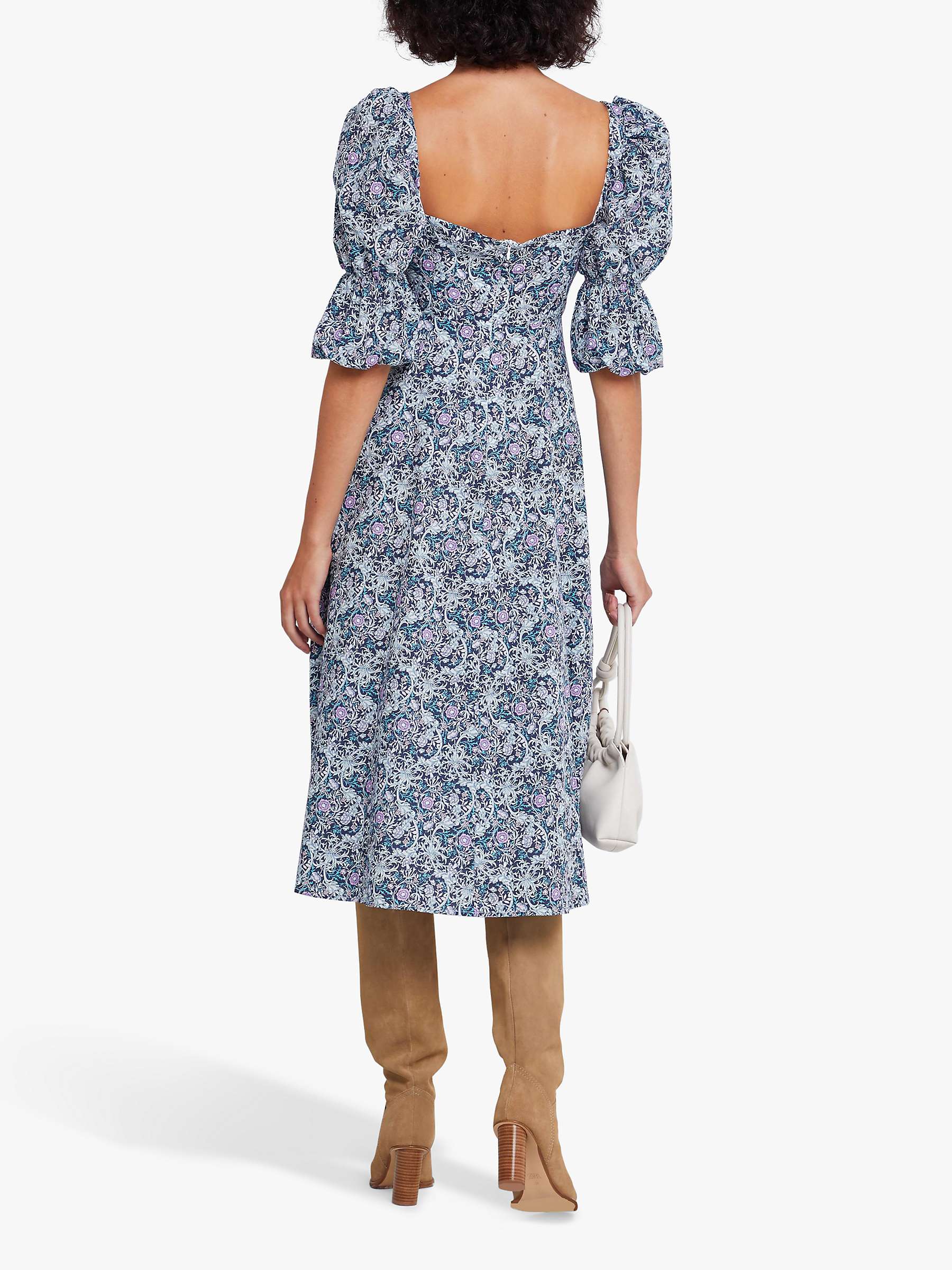 Buy o.p.t Nina Floral Midi Dress, Blue/Multi Online at johnlewis.com