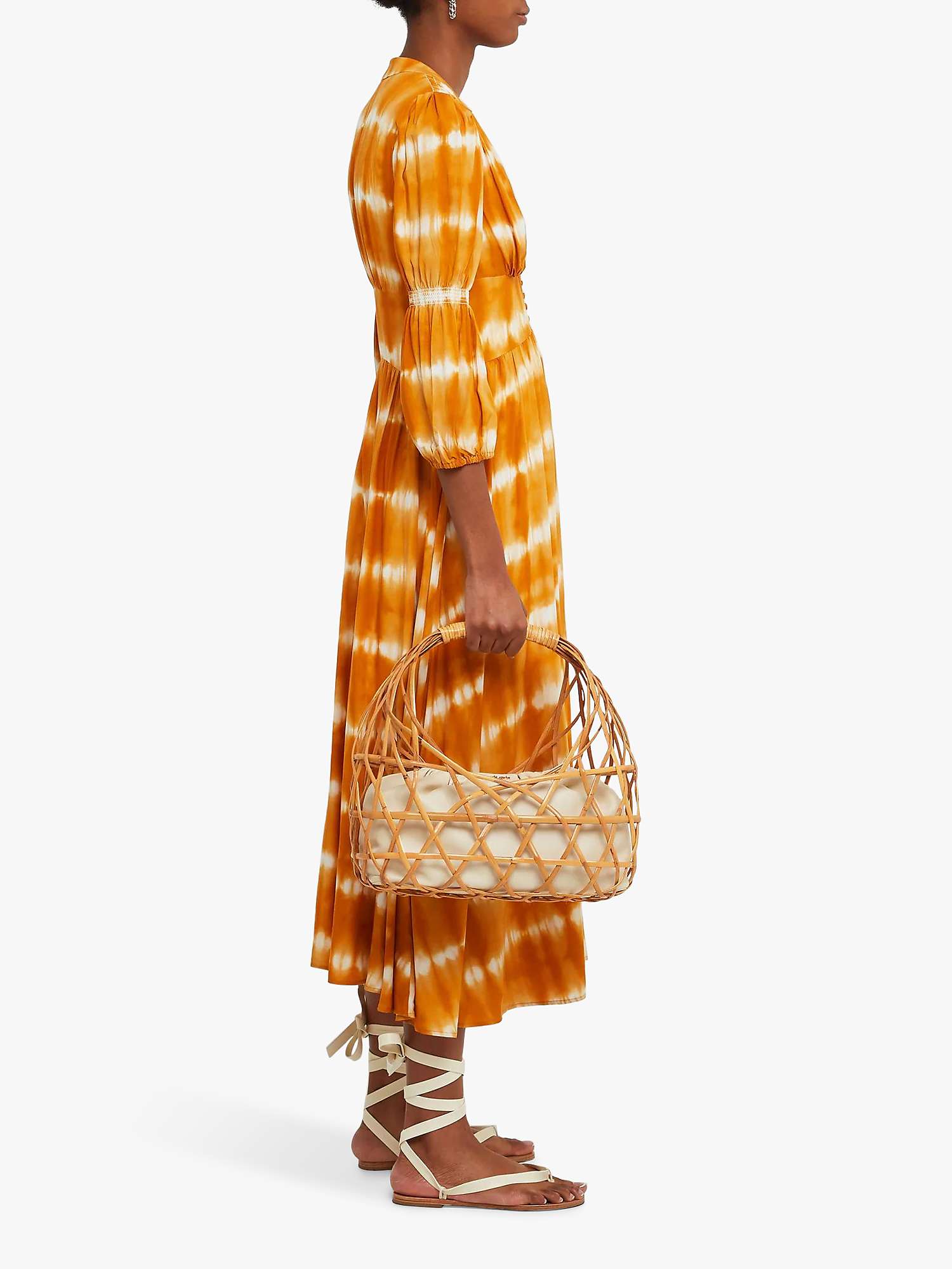 Buy o.p.t Masaya Midi Dress, Mustard Online at johnlewis.com