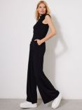 Mint Velvet Wide Leg Palazzo Trousers, Black