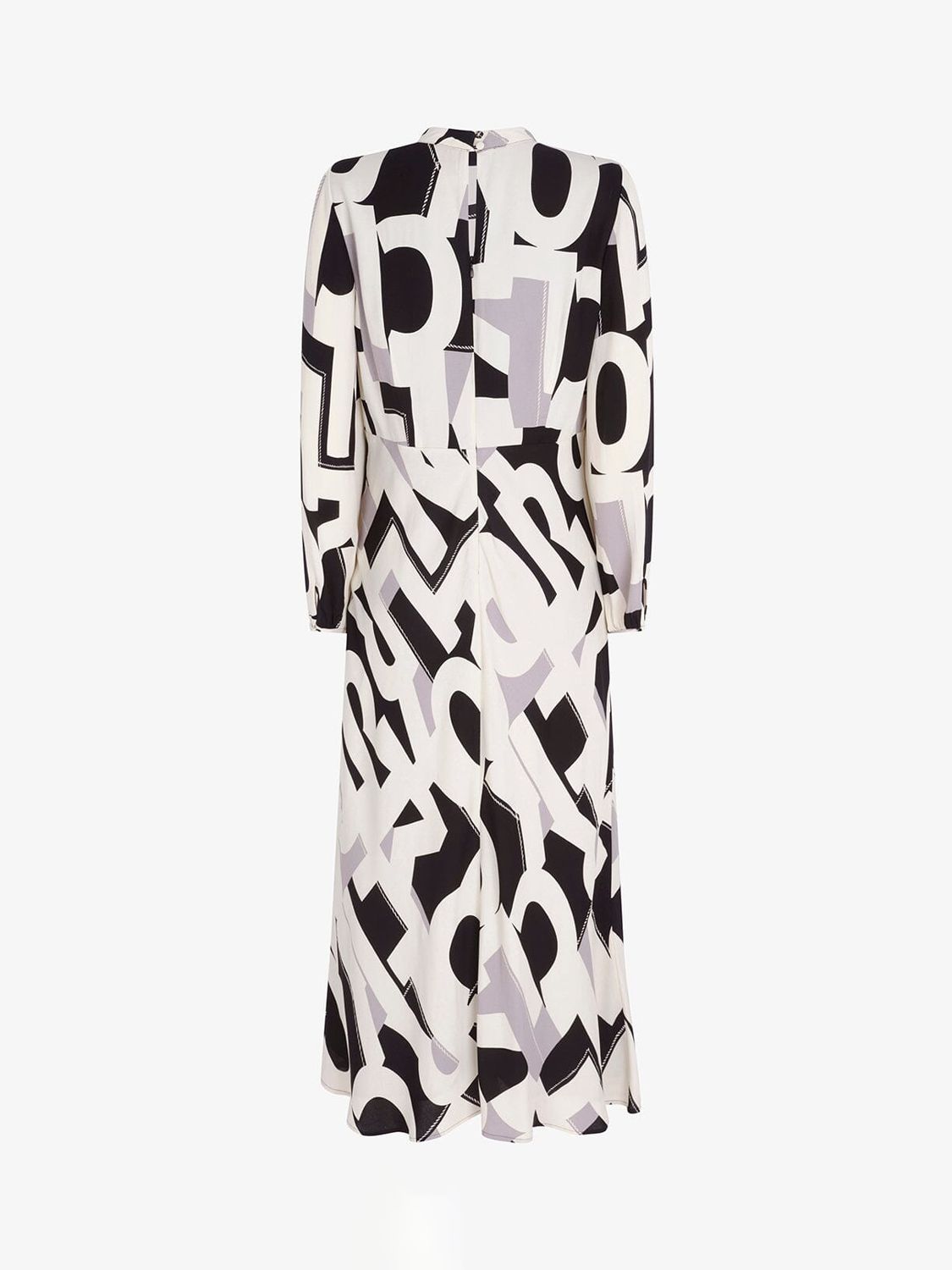 Mint Velvet Lyra Bias Midi Dress, White/Black at John Lewis & Partners