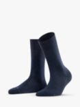 FALKE Sensitive London Cotton Rich Ankle Socks, Navy Melange