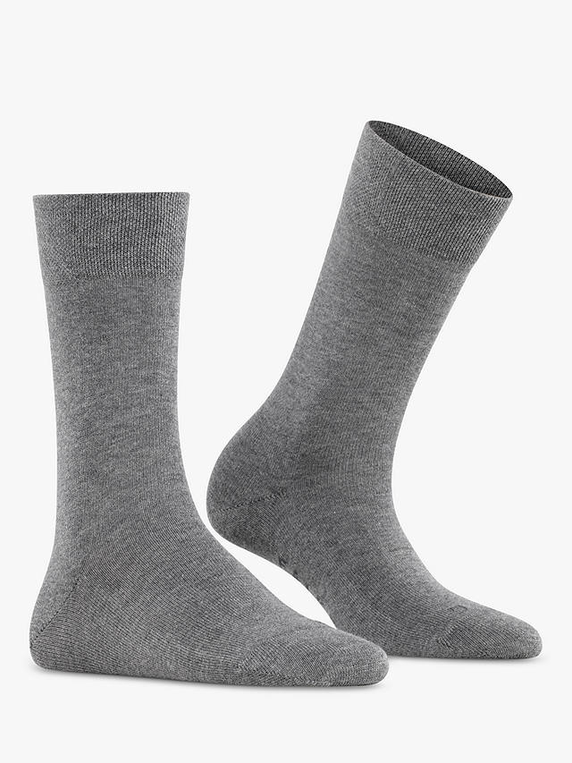 FALKE Sensitive London Cotton Rich Ankle Socks, Grey Mix