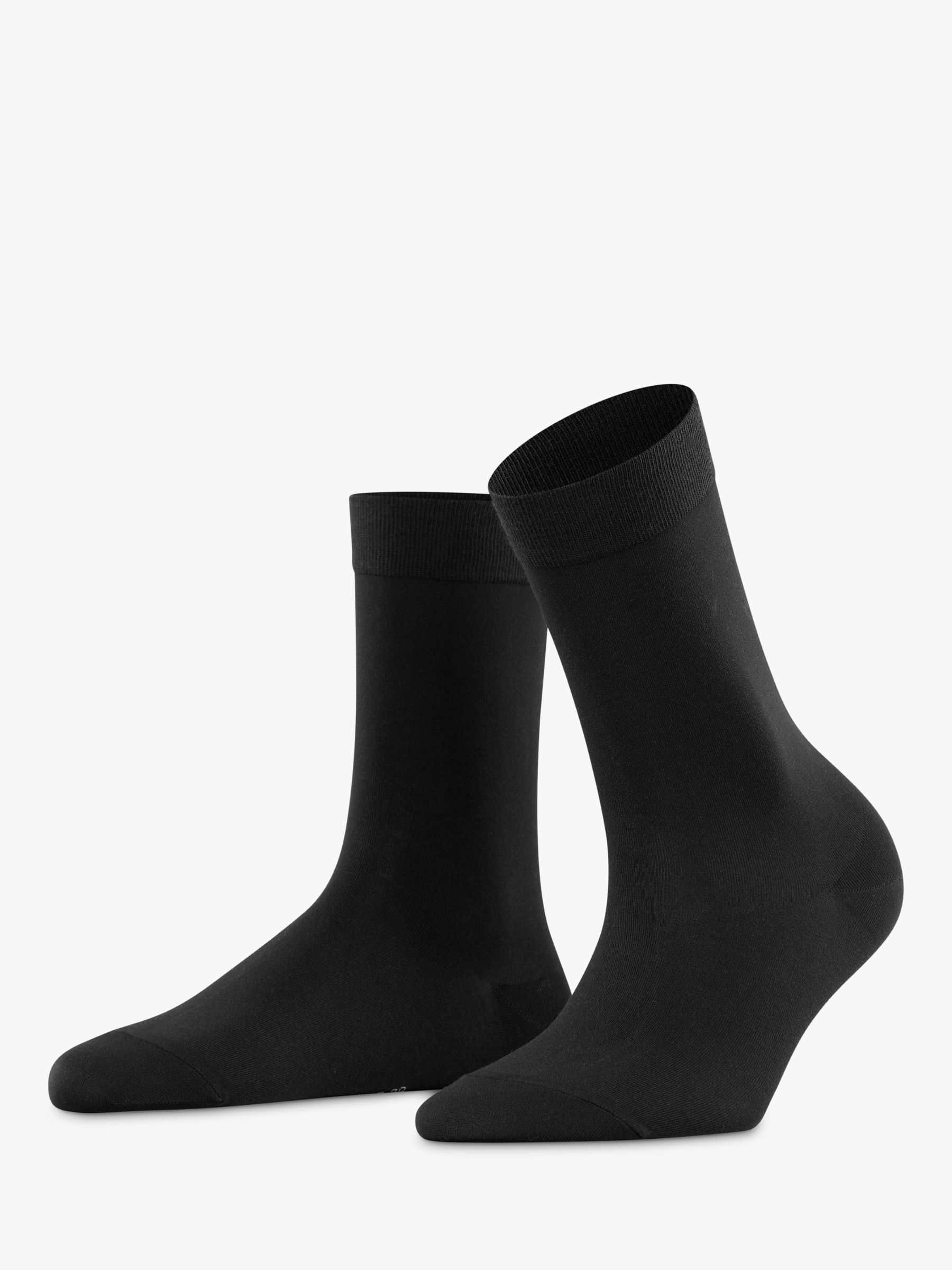 FALKE Cotton Touch Ankle Socks, Black at John Lewis & Partners
