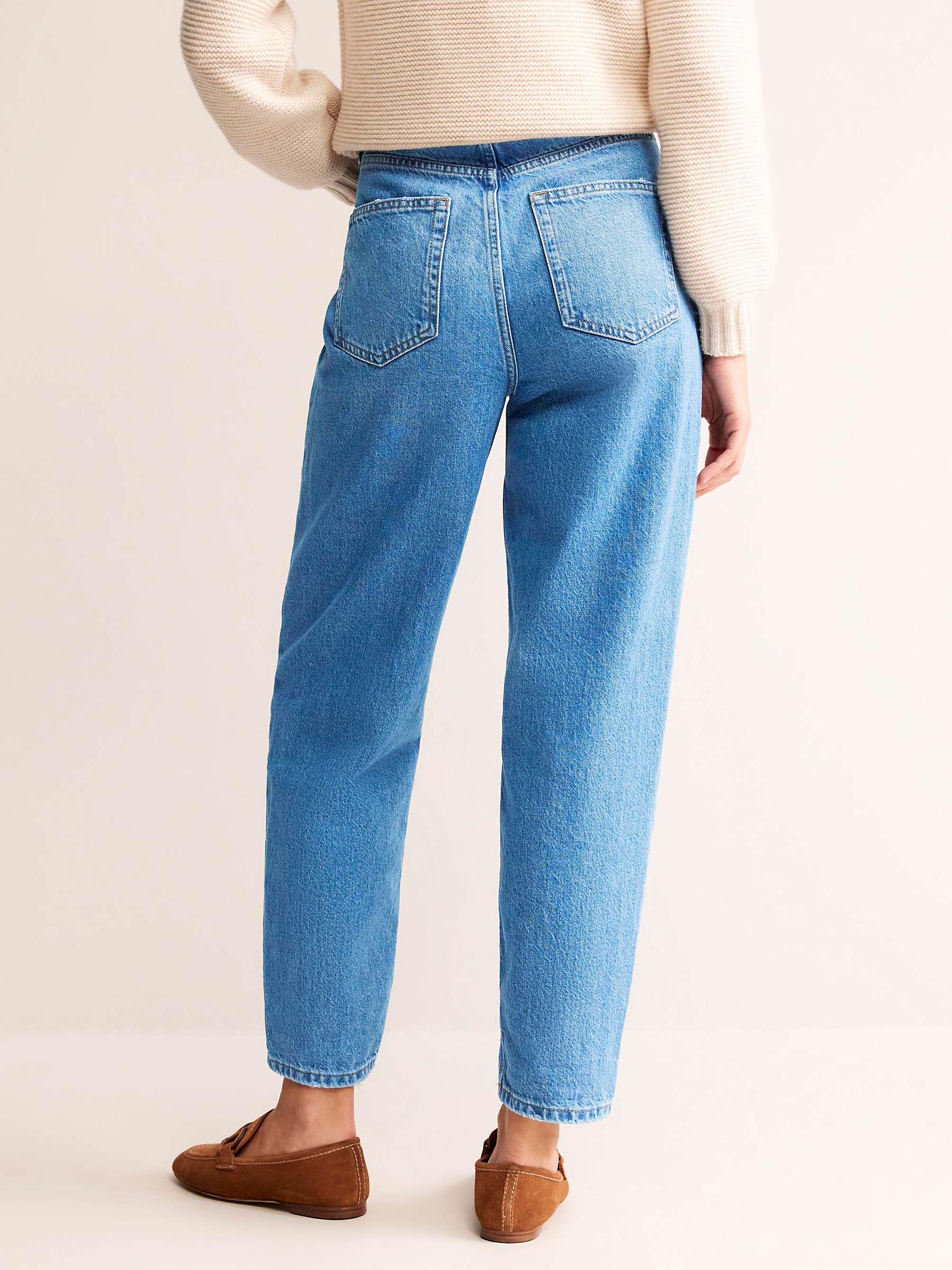 Buy Boden High Rise Tapered Jeans, Mid Vintage Online at johnlewis.com