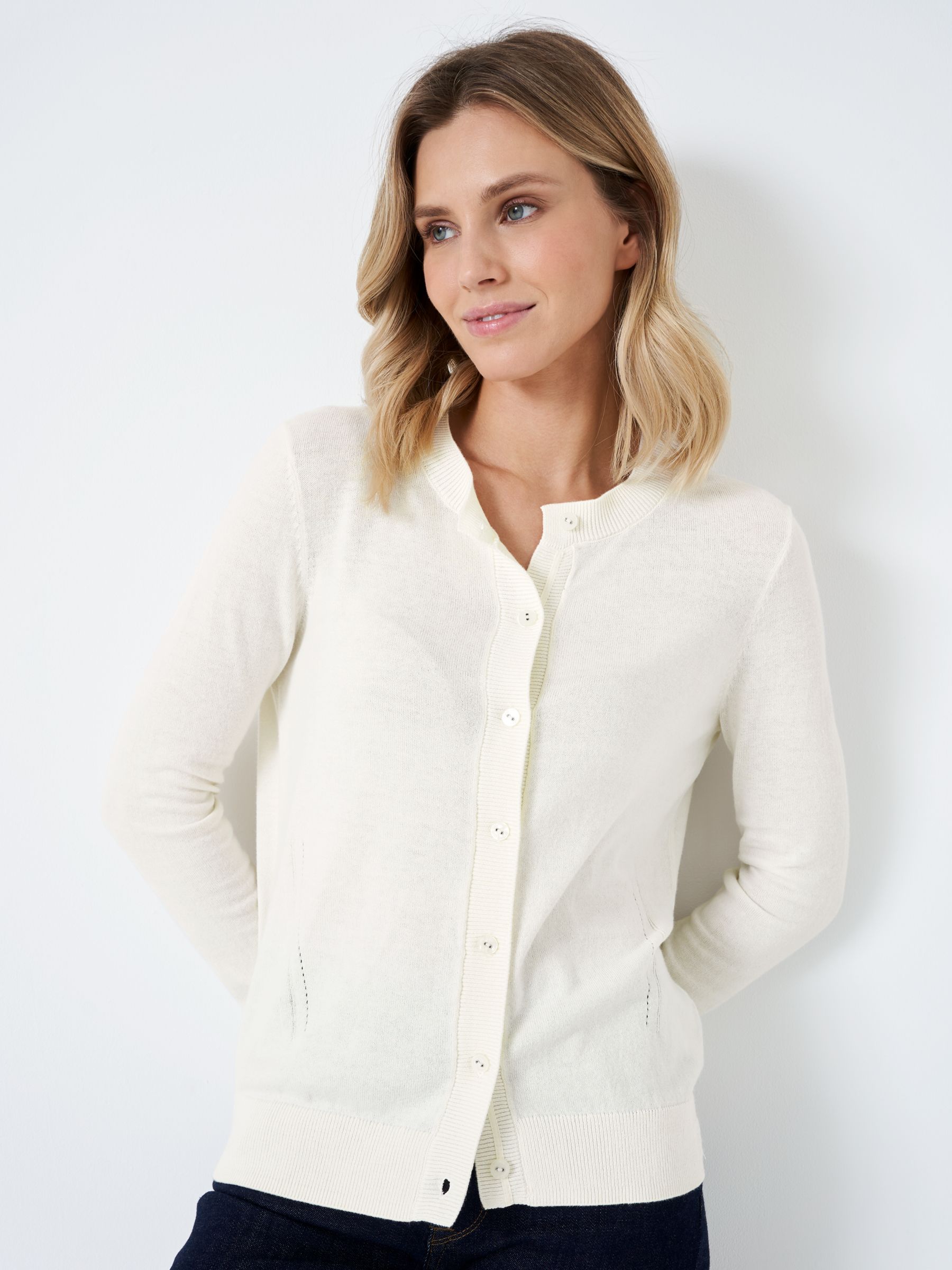 Crew Clothing Cardigan, Cream