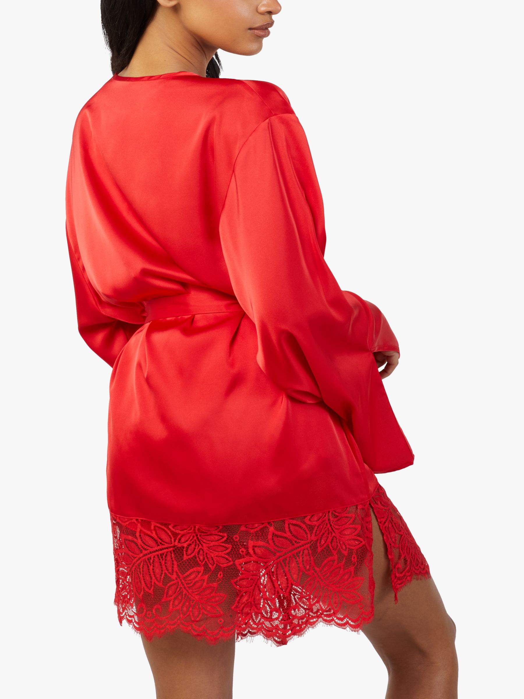 Buy Wolf & Whistle Rosie Satin and Lace Robe Online at johnlewis.com