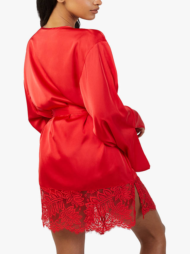Wolf & Whistle Rosie Satin and Lace Robe