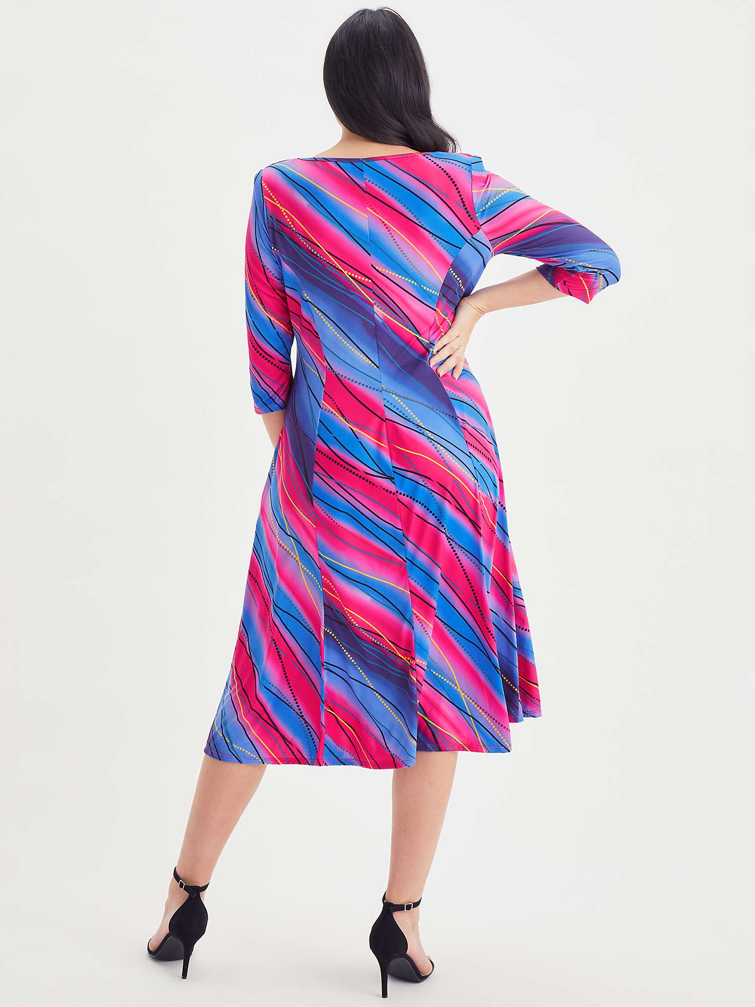 Buy Scarlett & Jo Claudia Knot Front Midi Dress, Multi Online at johnlewis.com