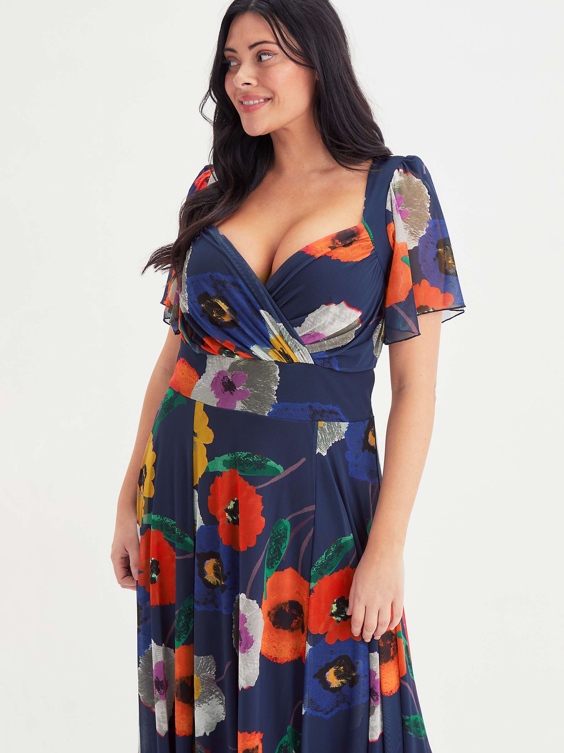 Buy Scarlett & Jo Kemi Floral Maxi Dress, Navy Online at johnlewis.com