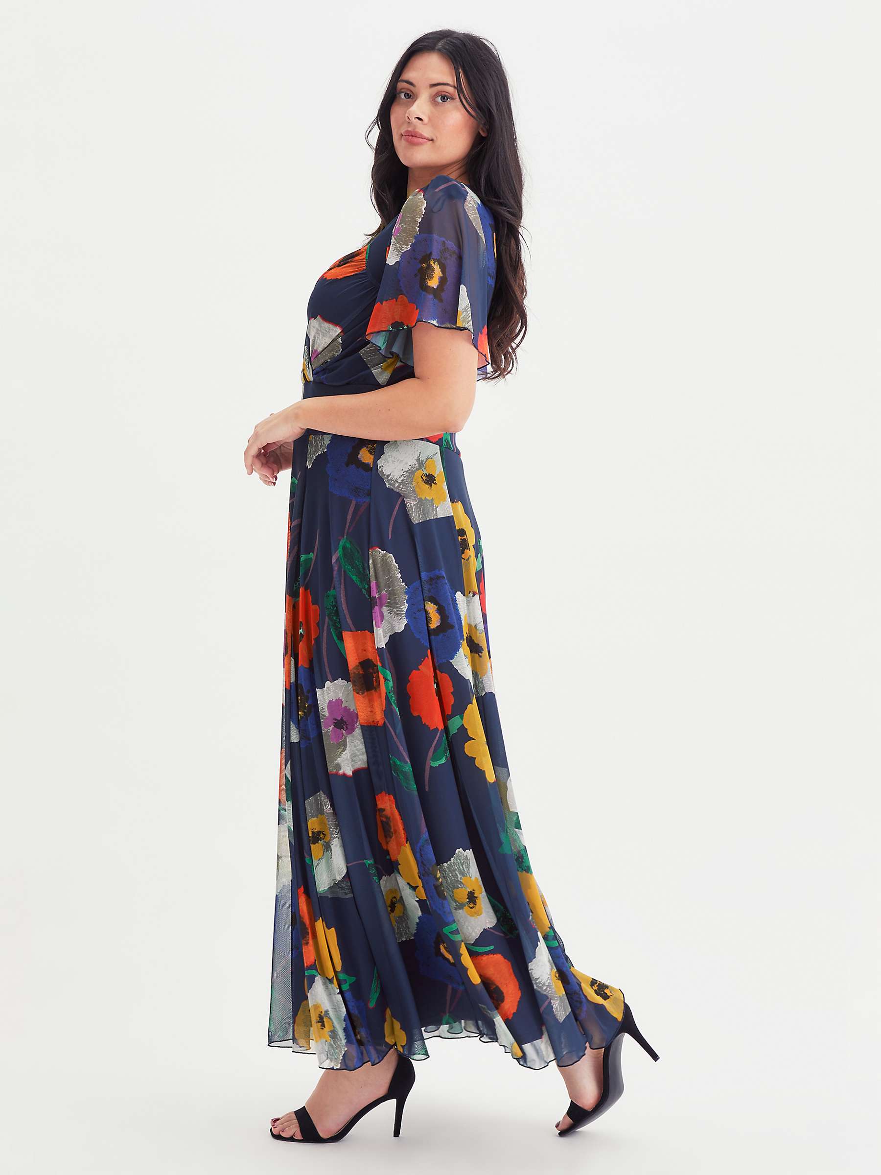 Buy Scarlett & Jo Kemi Floral Maxi Dress, Navy Online at johnlewis.com