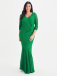 Scarlett & Jo Leopard Print Fishtail Maxi Dress, Green