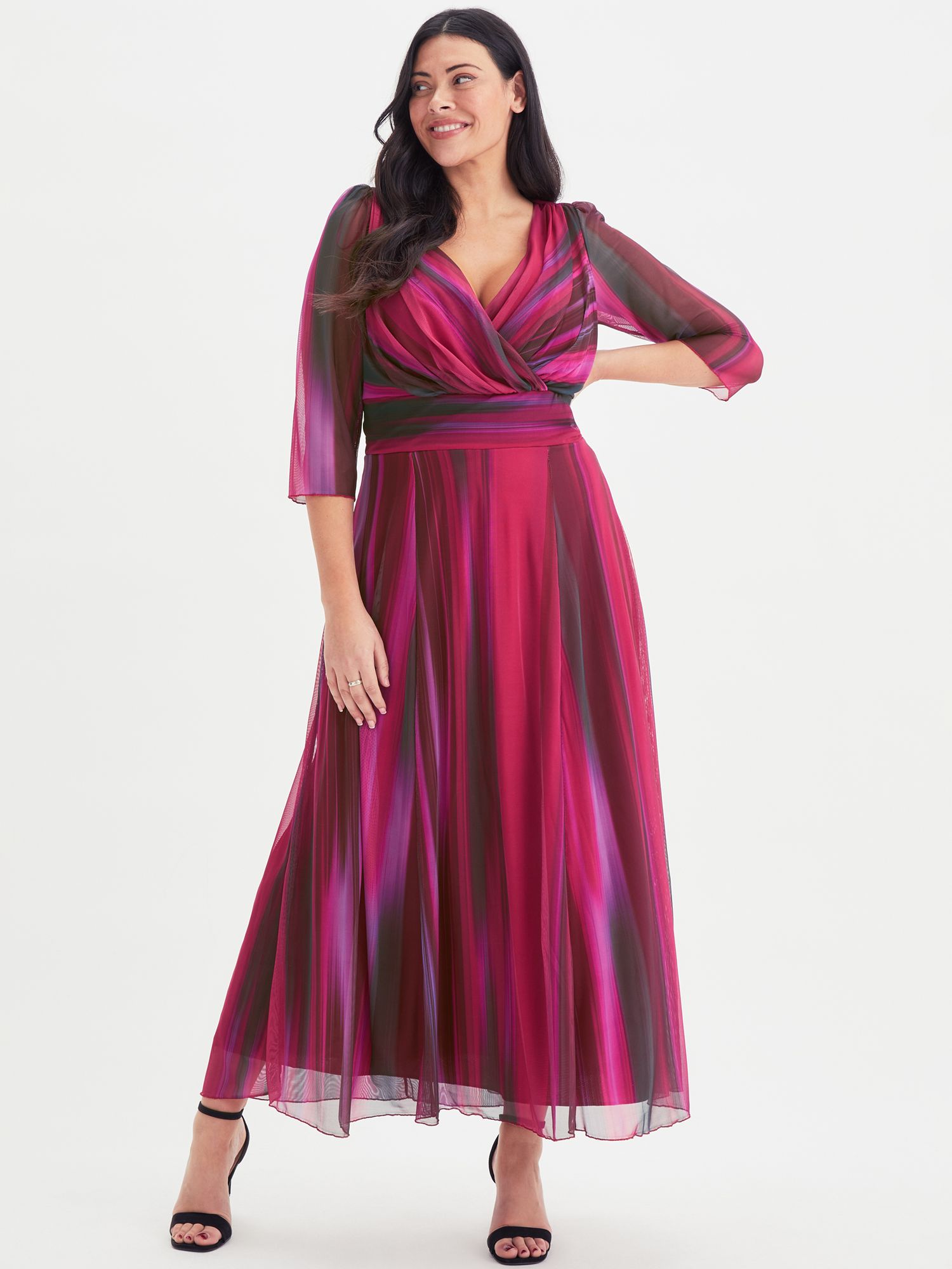 Scarlett & Jo Verity Maxi Gown Dress, Wine Size 18