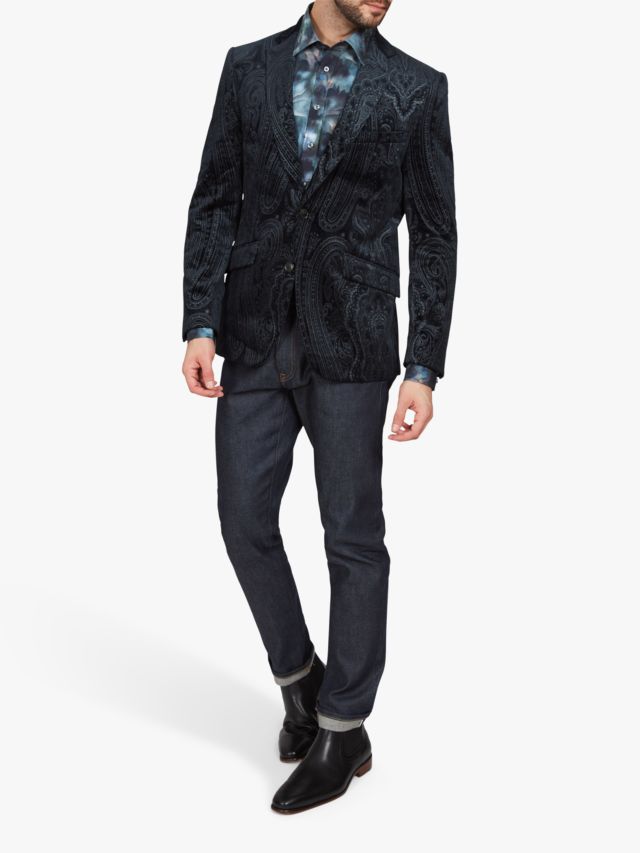 Paisley and discount gray velvet jacket