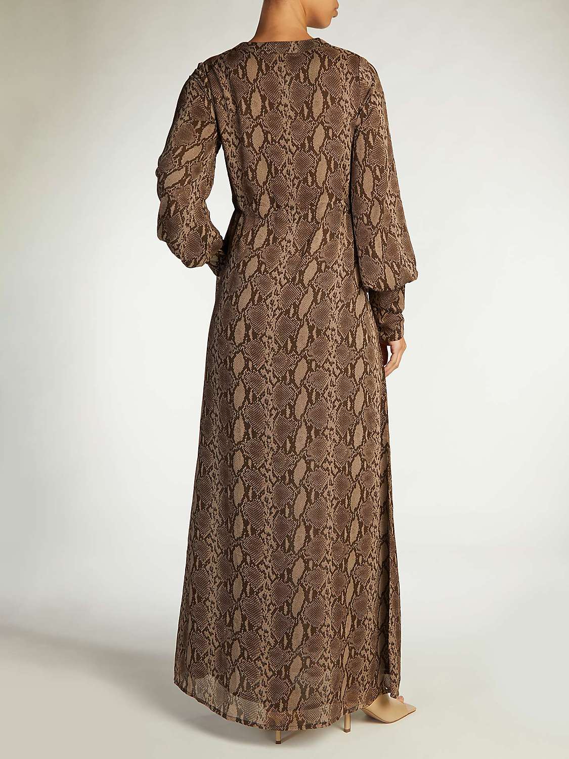 Buy Aab Snake Print Maxi Dress, Brown/Multi Online at johnlewis.com