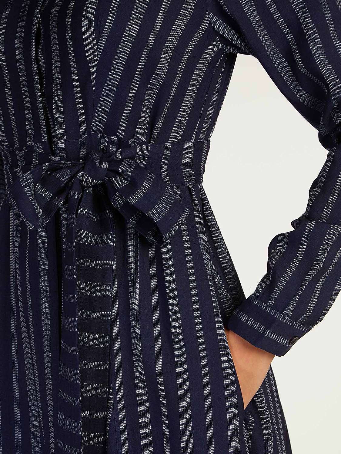 Buy Aab Herringbone Weave Maxi Dress, Navy Multi Online at johnlewis.com