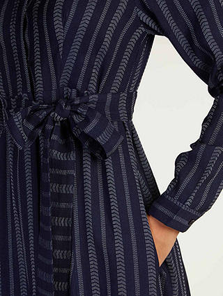 Aab Herringbone Weave Maxi Dress, Navy Multi