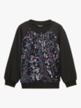 Whistles Kids' Sequin Sweatshirt, Black/Multi