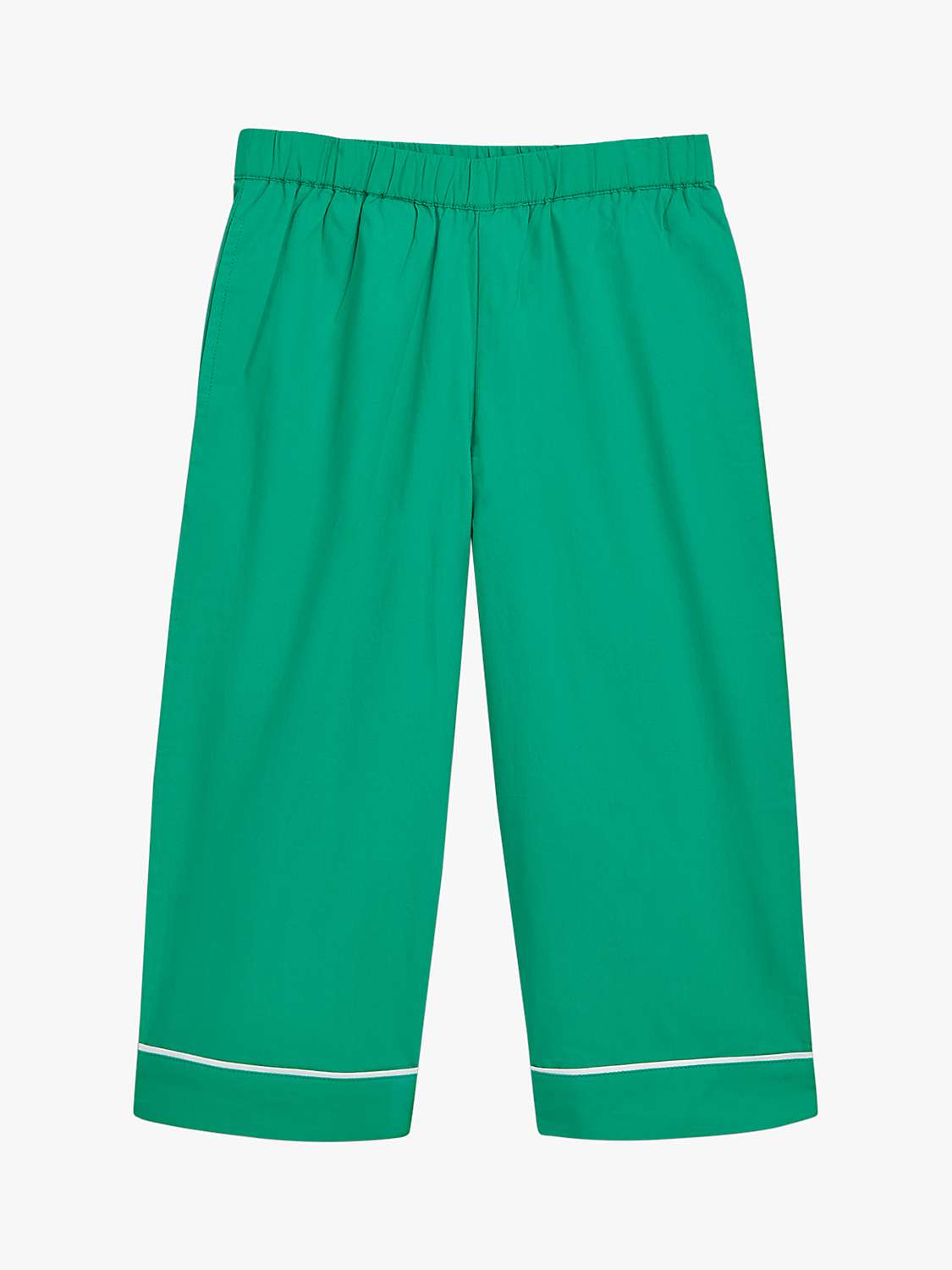 Buy Whistles Kids' Contrast Piping Cotton Pyjama Set, Green Online at johnlewis.com