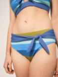 White Stuff Belle High Leg Bikini Bottoms, Blue Multi