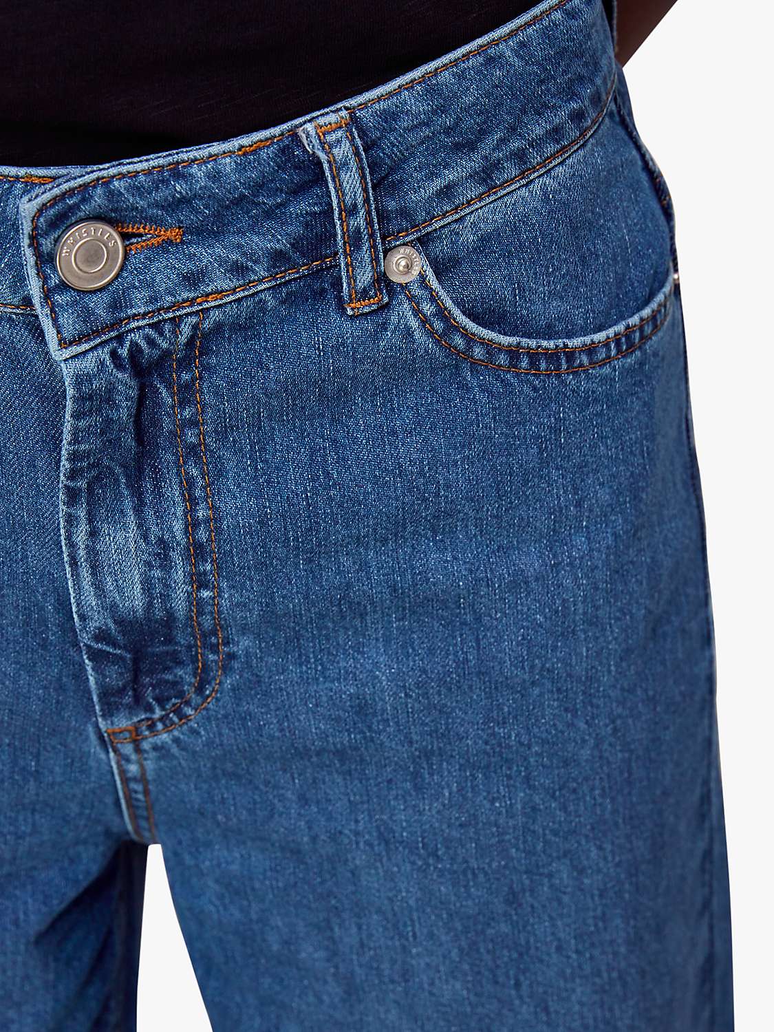 Buy Whistles Wide Leg Cropped Jeans, Denim Online at johnlewis.com