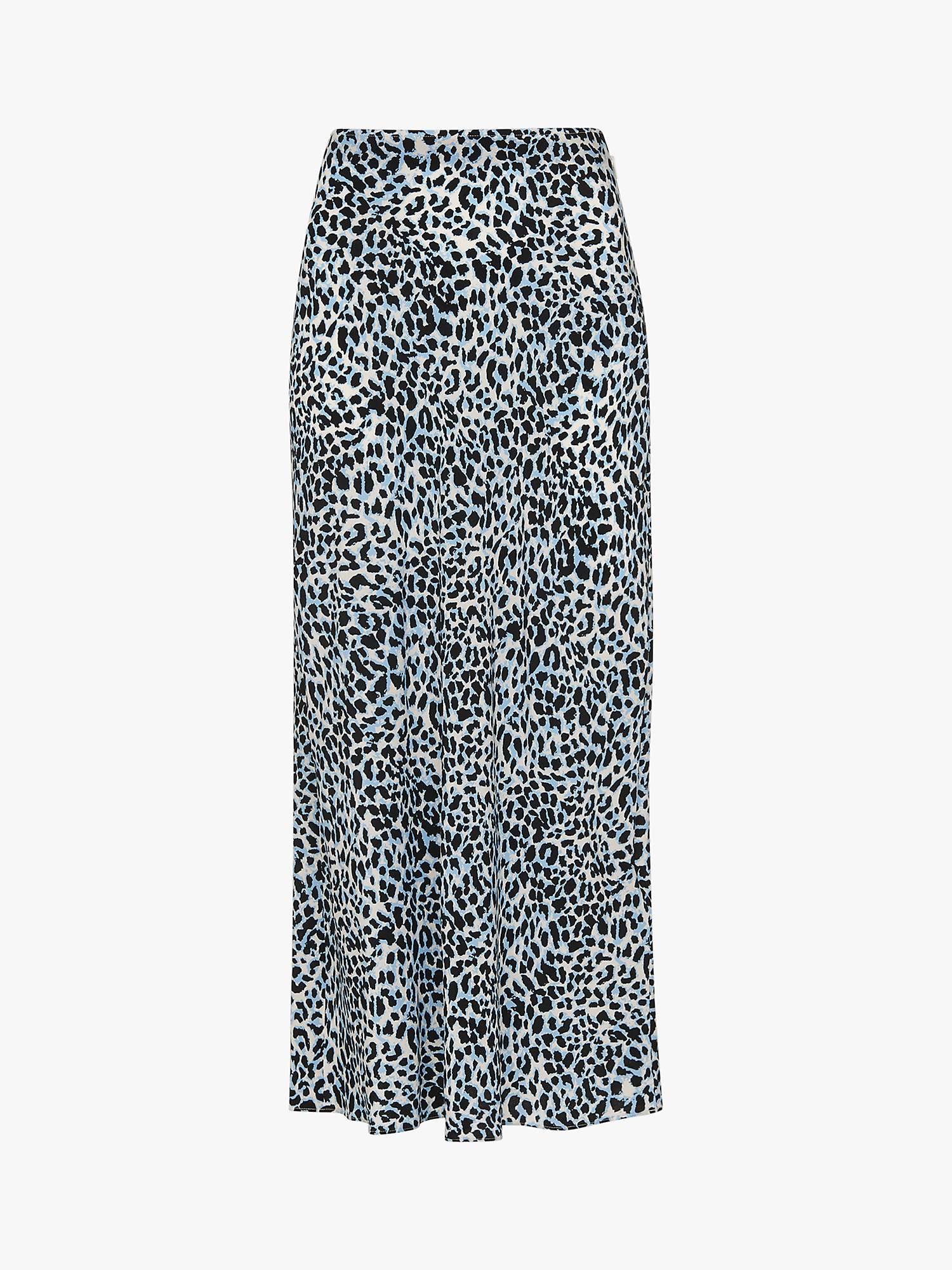 Buy Whistles Abstract Cheetah Silk Slip Skirt, Blue/Multi Online at johnlewis.com