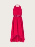 Monsoon Kid's Hayley Halter Prom Dress, Red