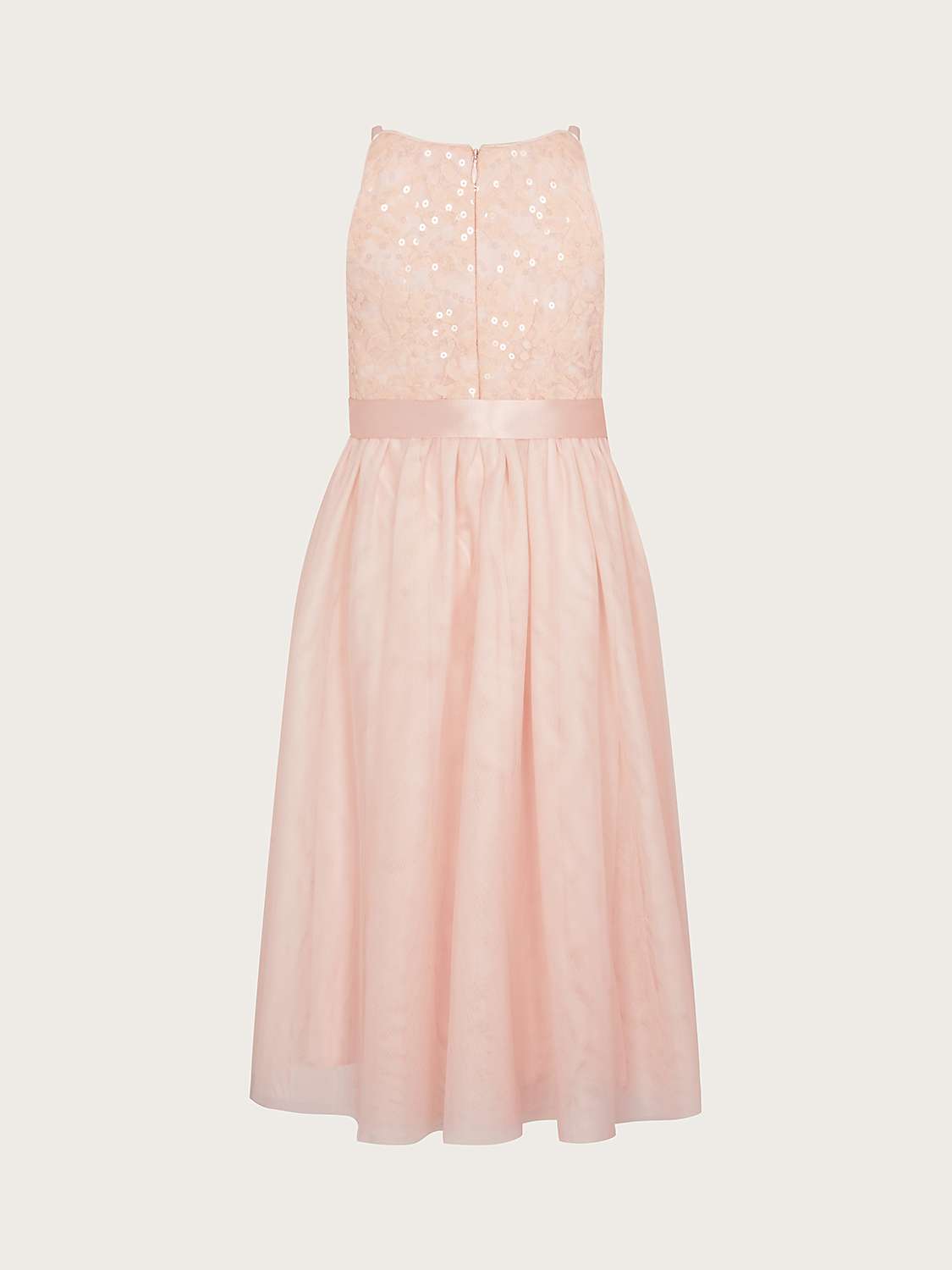 Buy Monsoon Kids' Truth Sequin Bow Detail Maxi Dress, Pink Online at johnlewis.com