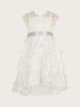 Monsoon Kids' Margot Lace 3D Roses Dress, Ivory