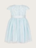 Monsoon Baby Truth Lacey Sequin Dress, Blue
