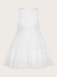 Monsoon Kids' Alovette Lace Occasion Dress, White
