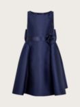 Monsoon Kids' Holly Duchess Twill Bridesmaids Dress, Navy