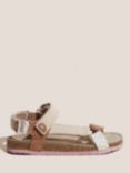 White Stuff Trek Footbed Sandals, Tan/Multi