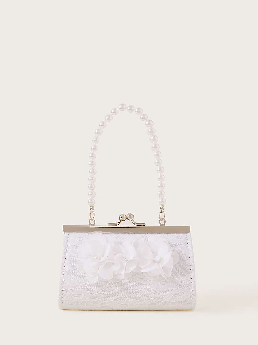 Buy Monsoon Kids' Floral Lace Bridesmaid Bag, Ivory Online at johnlewis.com