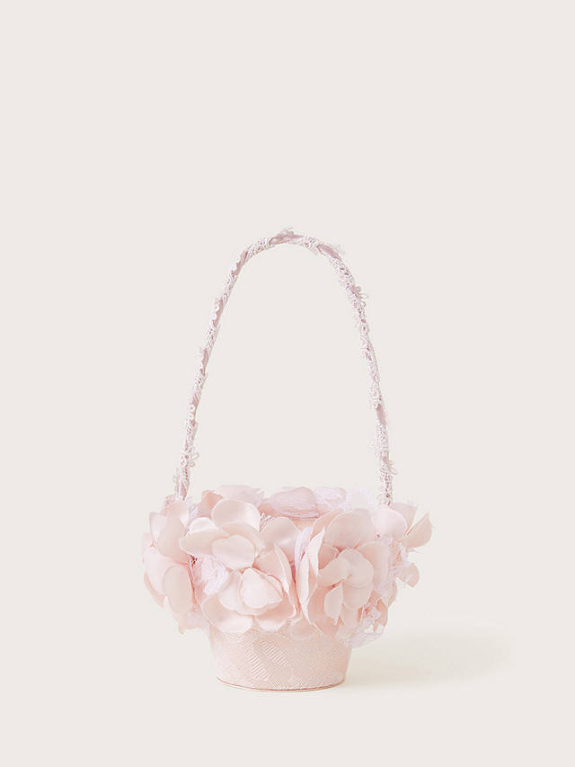 Monsoon Kids' Bridesmaid 3D Floral Basket, Pink