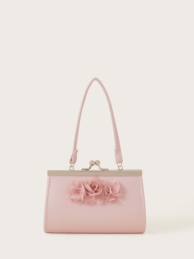 Monsoon Kids' Triple Pom-Pom Bridesmaid Mini Bag, Pink, One Size