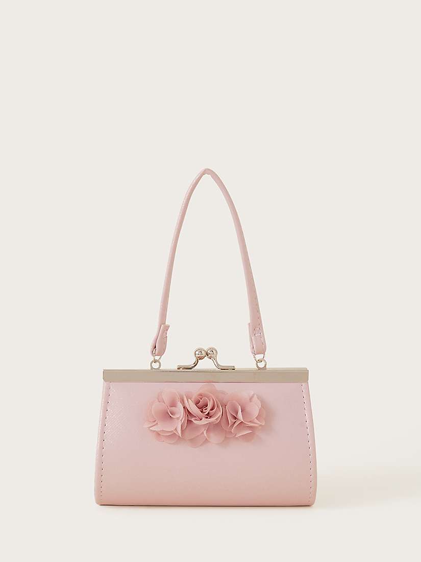 Buy Monsoon Kids' Triple Pom-Pom Bridesmaid Mini Bag, Pink Online at johnlewis.com